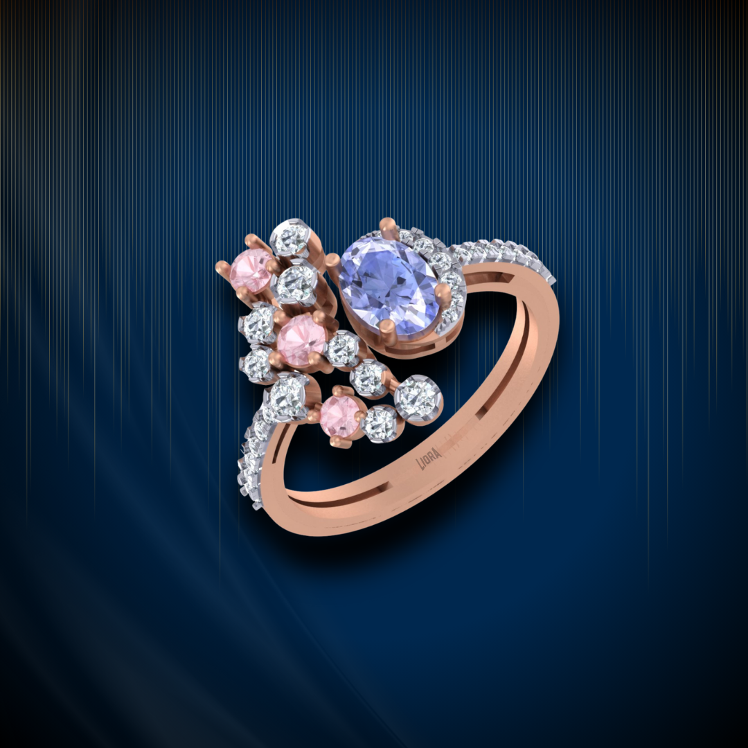 Open Diamond Ring in Rose Gold 2